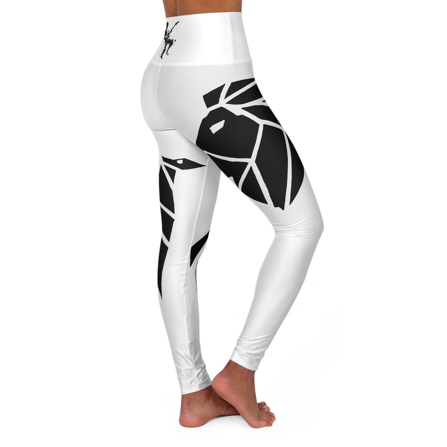 Yoga Leggings - Musician’s Origami Animal Collage Design