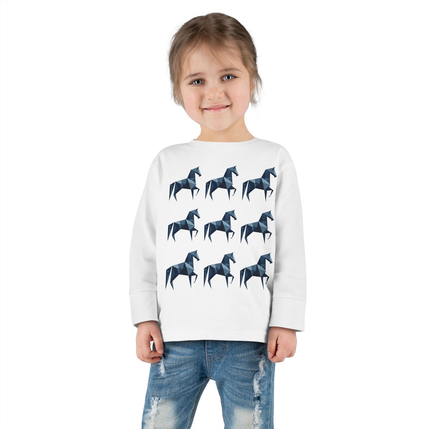 Horse Long Sleeve Toddler Tee (Lone Wolf)