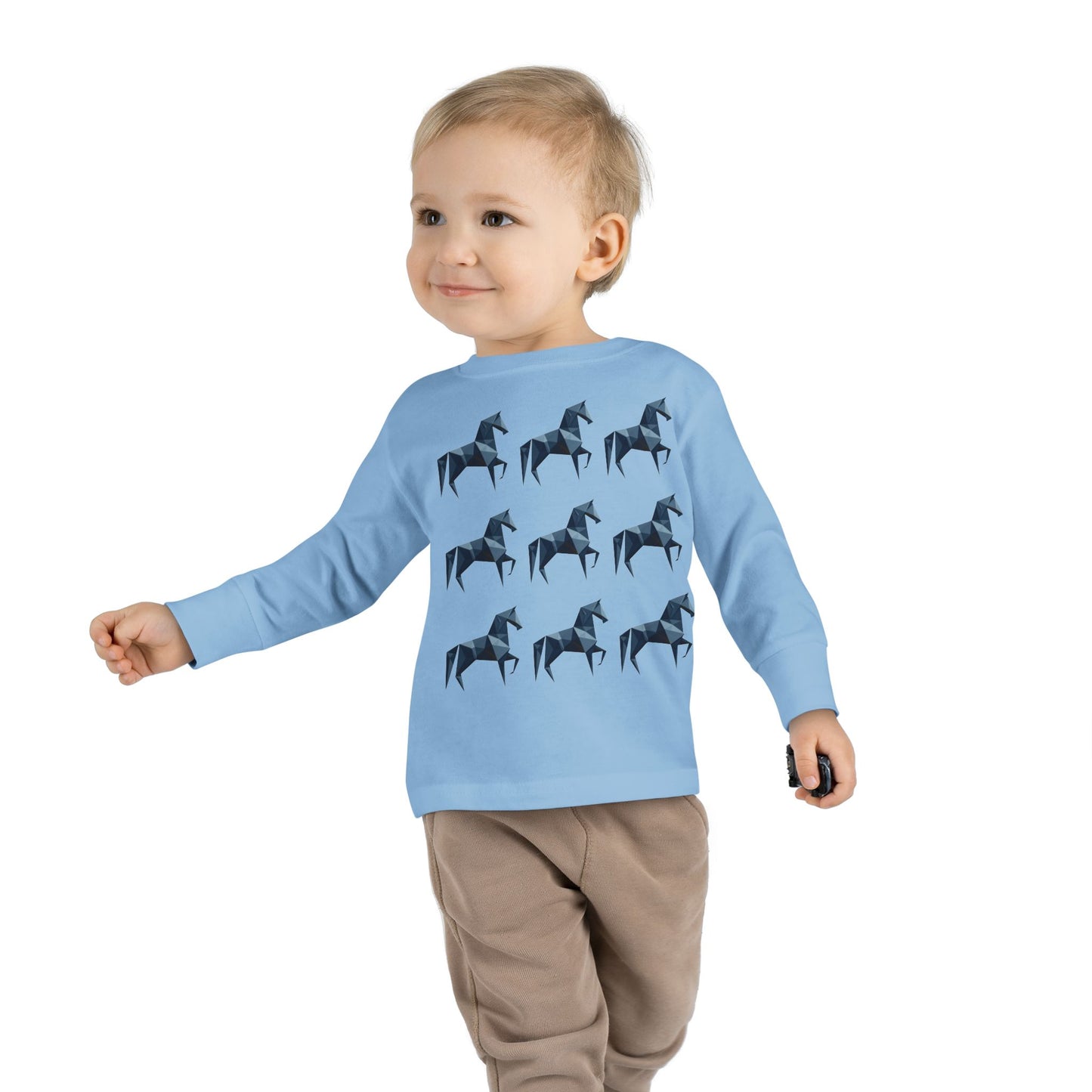 Horse Long Sleeve Toddler Tee (Lone Wolf)