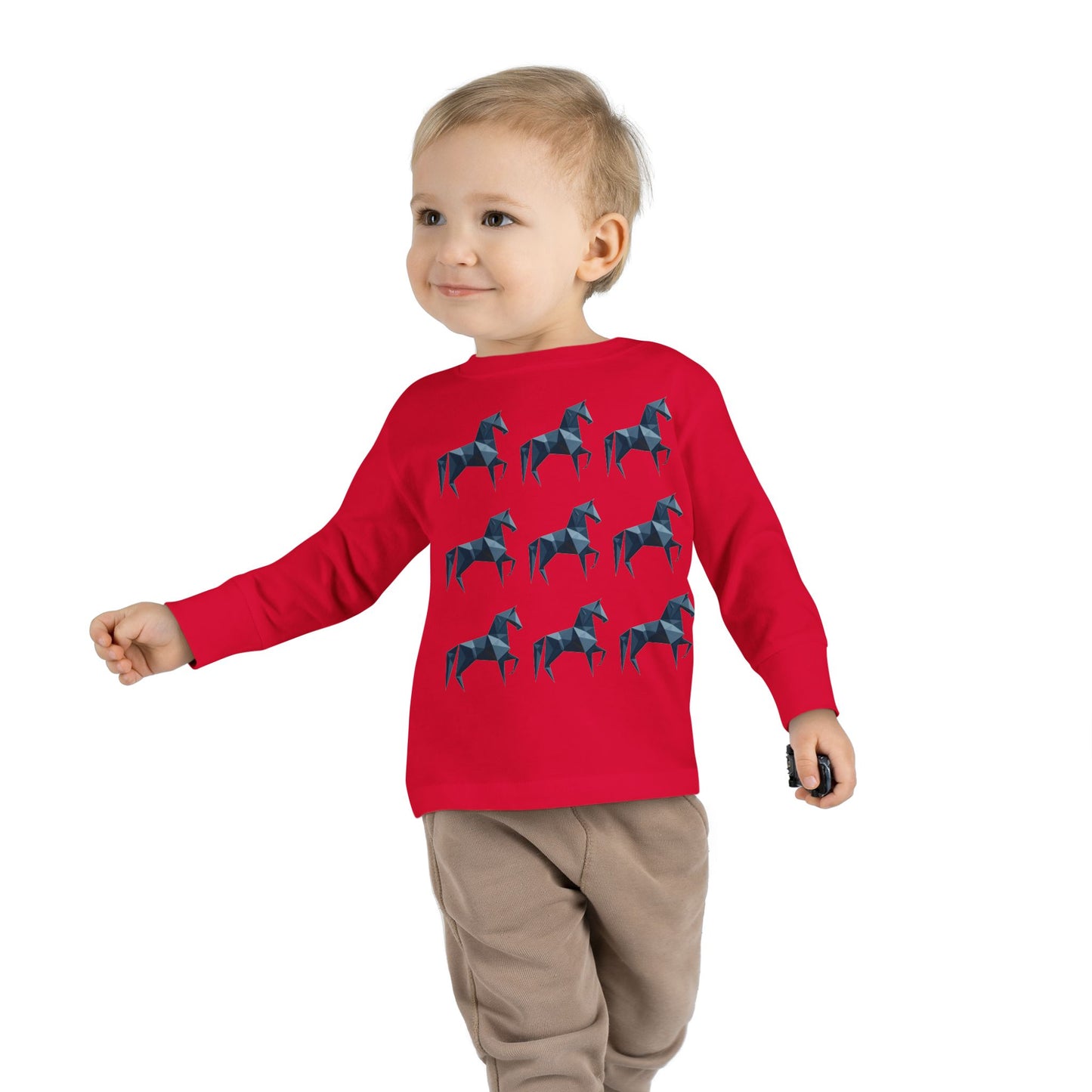 Horse Long Sleeve Toddler Tee (Lone Wolf)