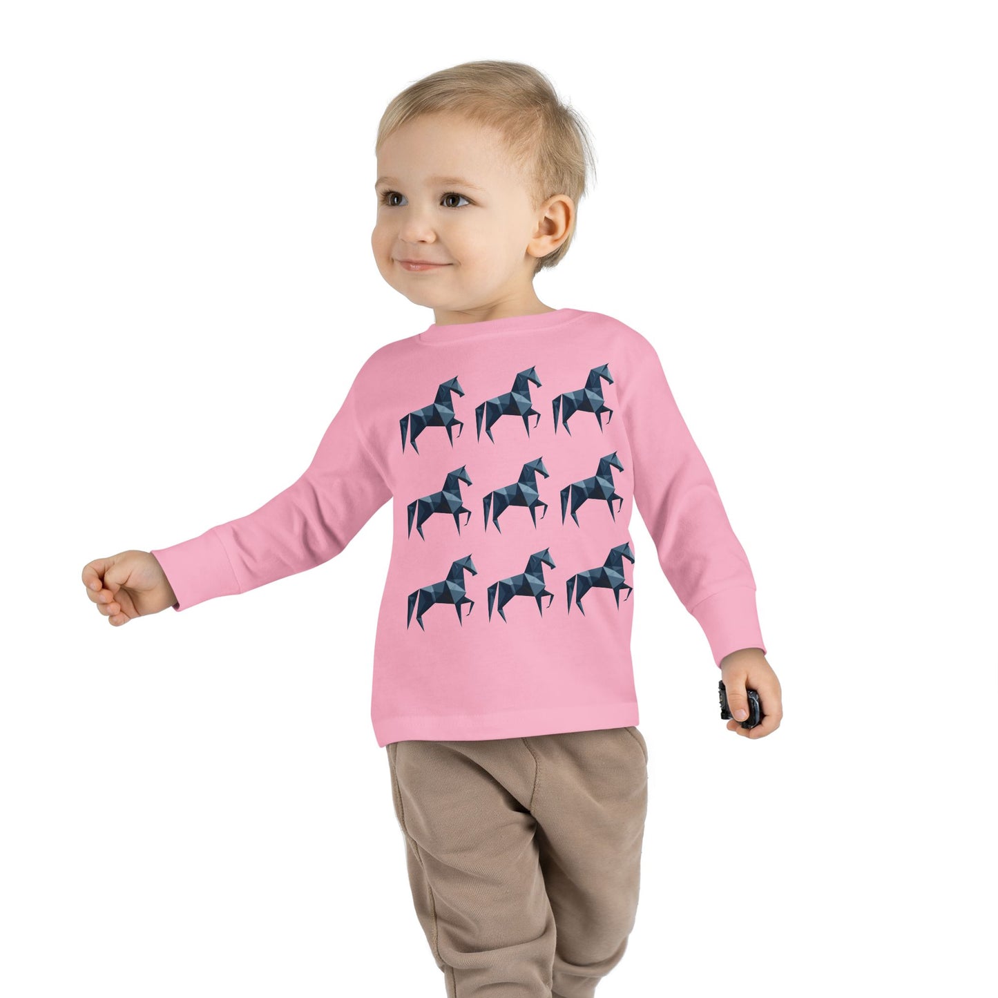 Horse Long Sleeve Toddler Tee (Lone Wolf)