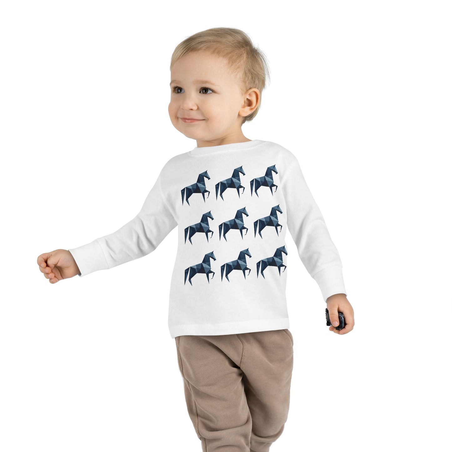 Horse Long Sleeve Toddler Tee (Lone Wolf)