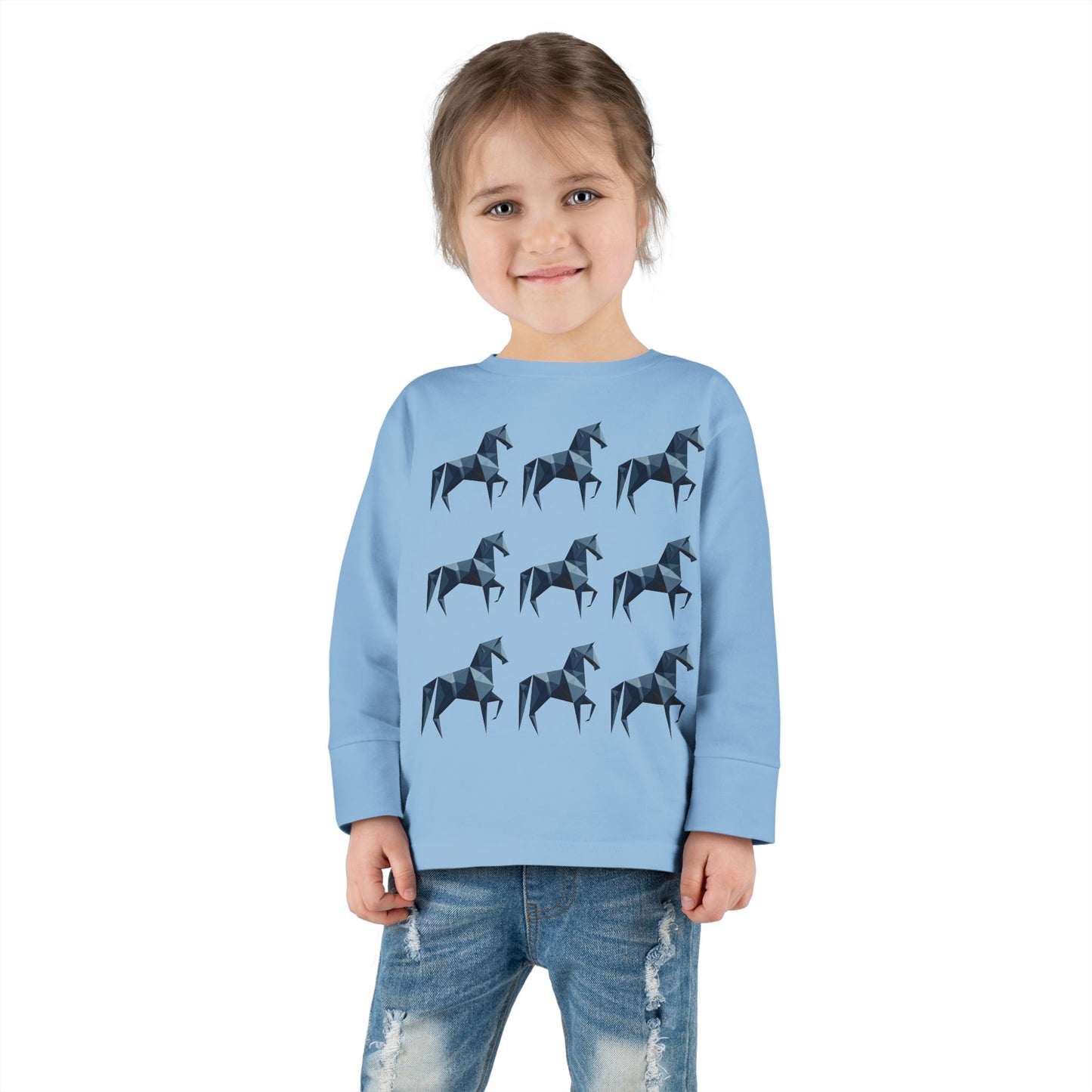 Horse Long Sleeve Toddler Tee (Lone Wolf)